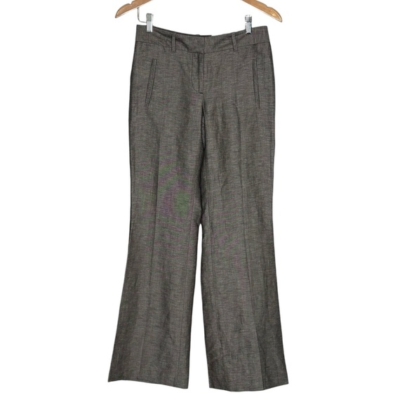 LOFT Pants - NWT Ann Taylor LOFT Marissa Fit Linen Blend Straight Pants 0 Heathered Gray